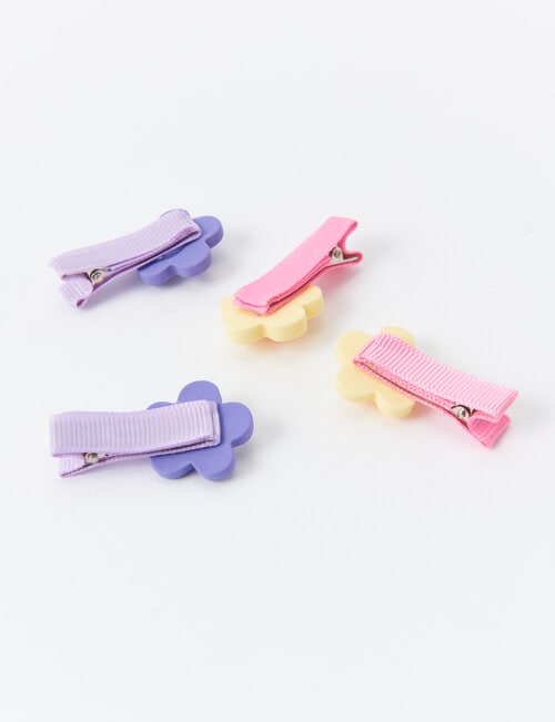 Mac & Ellie Daisy Claw Clip, 4-Piece, Pink & Purple product photo View 03 L