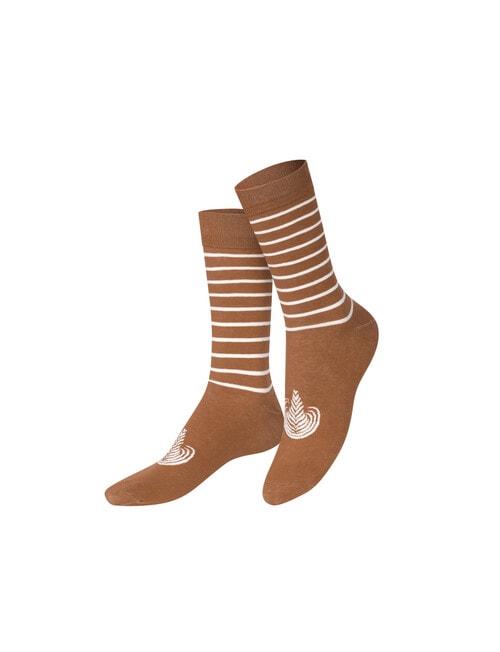 Eat My Socks Caffe Latte Sock, Brown product photo View 02 L