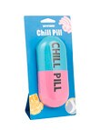 Eat My Socks Chill Pill Sock, Blue & Pink product photo