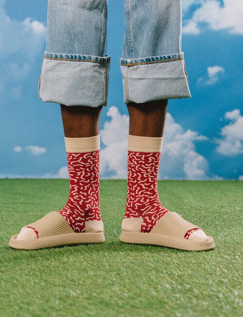 Eat My Socks Supreme Salami Sock, Red product photo View 03 L