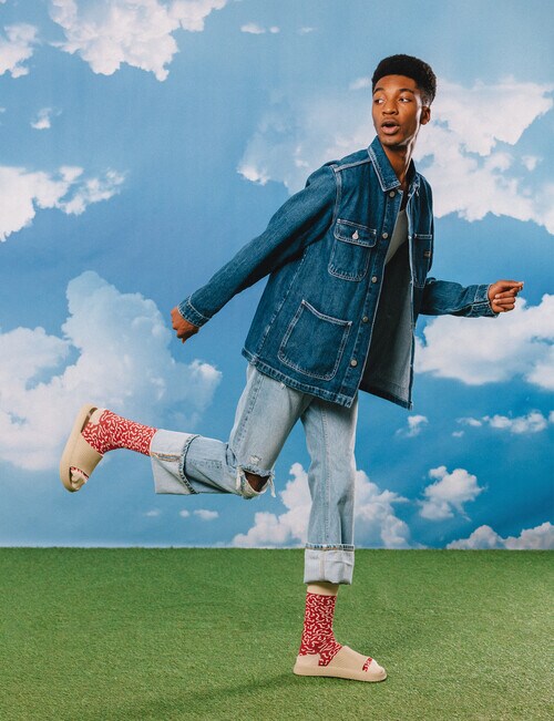 Eat My Socks Supreme Salami Sock, Red product photo View 05 L