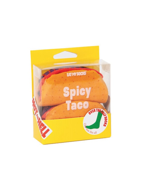 Eat My Socks Spicy Taco Sock, Red product photo