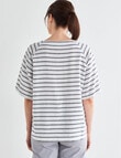 Line 7 Stripe Sterling Top, Gray & White product photo View 02 S