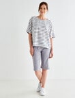 Line 7 Stripe Sterling Top, Gray & White product photo View 03 S