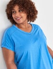 Studio Curve Lace Insert Tee, Light Blue product photo View 04 S