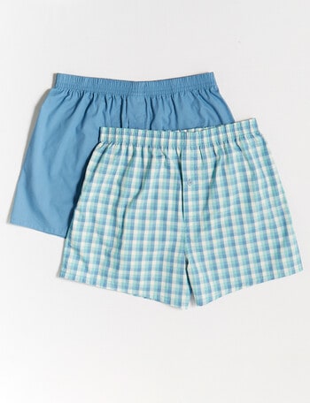 Chisel Woven Cotton Boxer, Blue, Sky & White, 2-Pack product photo