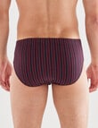 Chisel Vertical Stripe Brief, 2-Pack, Black & Red product photo View 03 S