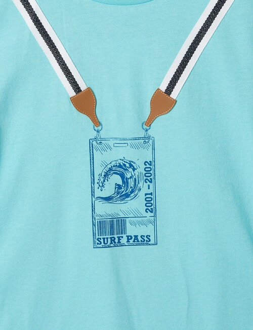 Mac & Ellie Surf Pass Short Sleeve Tee, Lake product photo View 02 L