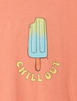 Mac & Ellie Chill Out Short Sleeve Tee, Tangelo product photo View 02 S