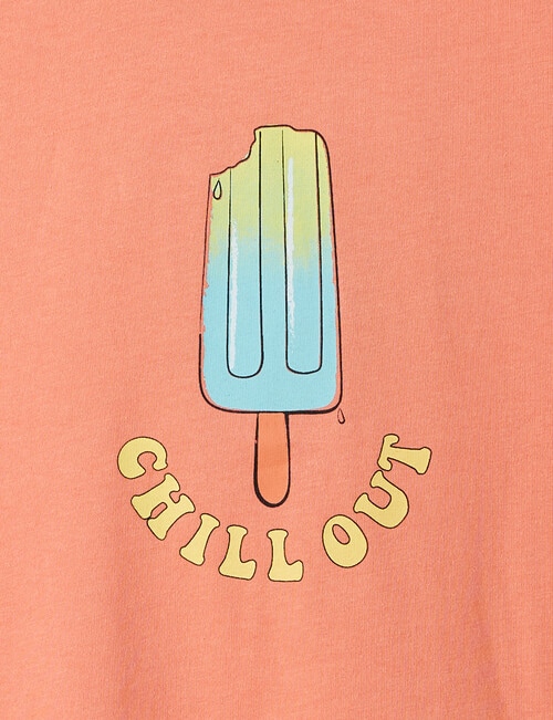 Mac & Ellie Chill Out Short Sleeve Tee, Tangelo product photo View 02 L