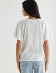 Whistle Flutter Sleeve Tee, Ivory product photo View 02 S