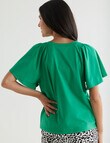 Whistle Flutter Sleeve Tee, Bright Green product photo View 02 S