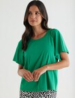 Whistle Flutter Sleeve Tee, Bright Green product photo View 04 S