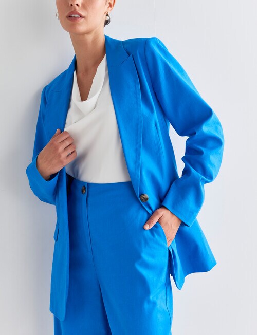 Whistle Long Sleeve City Blazer, Azure product photo View 09 L