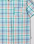 Mac & Ellie Check Short Sleeve Shirt, Blue & Orange product photo View 02 S