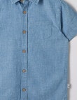Mac & Ellie Short Sleeve Shirt, Chambray Blue product photo View 02 S