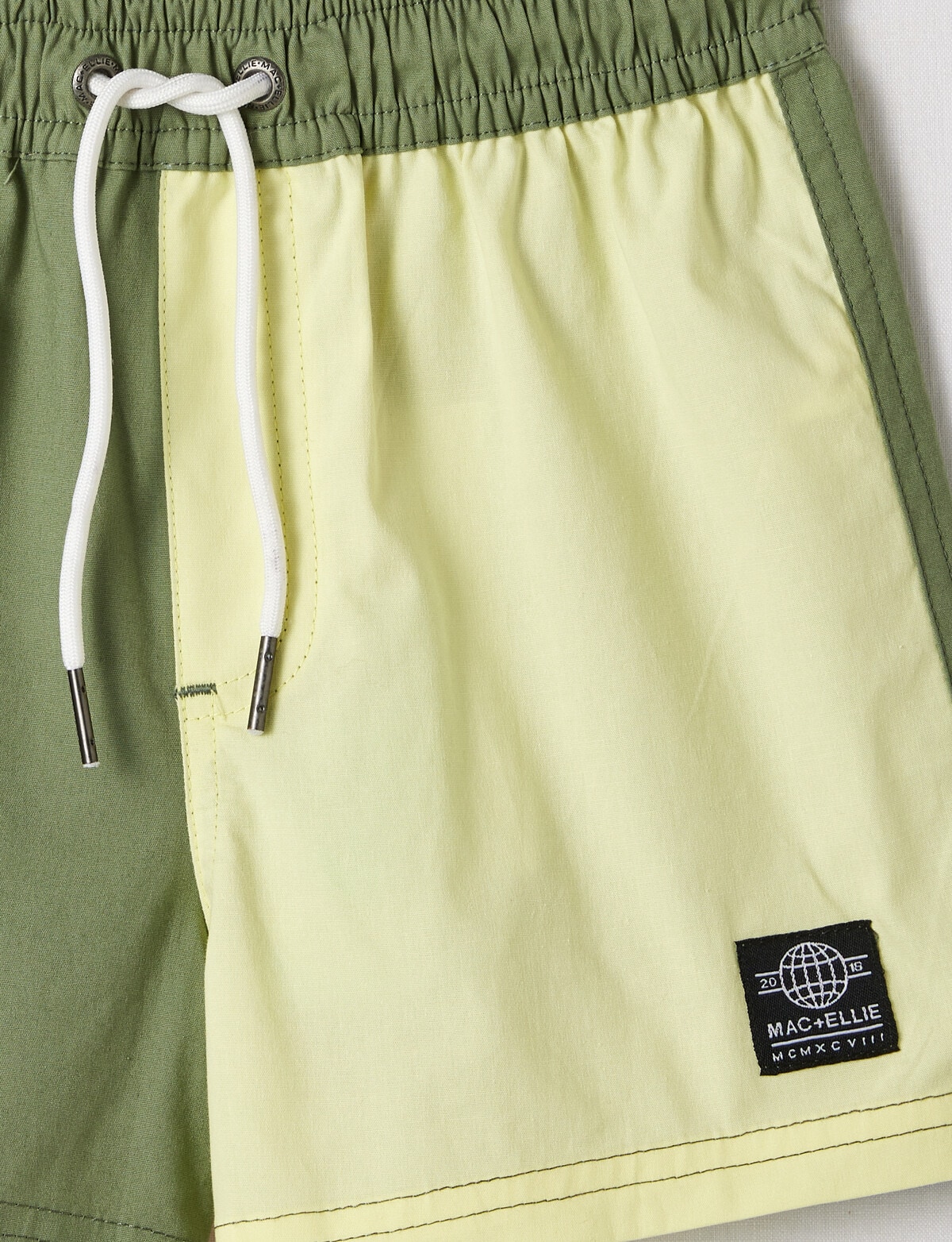 Mac & Ellie Colour-block Volly Short, Olive - Shorts