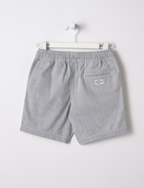 Mac & Ellie Stripe Woven Short, Black & White - Shorts