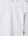 Mac & Ellie Short Sleeve Polo Shirt, White product photo View 02 S