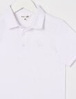 Mac & Ellie Short Sleeve Polo Shirt, White product photo View 02 S