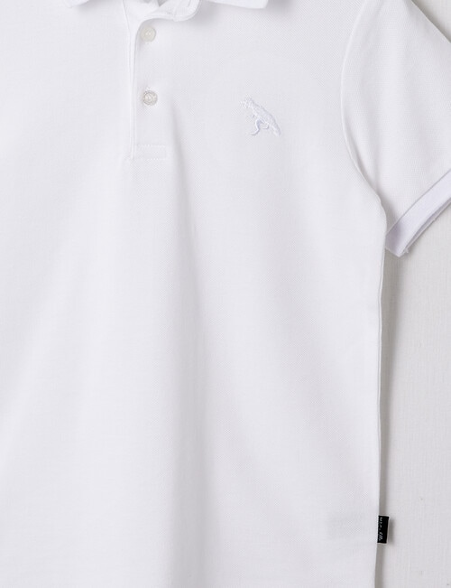 Mac & Ellie Short Sleeve Polo Shirt, White product photo View 02 L
