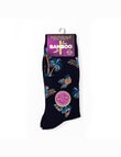 Mitch Dowd Palms Bamboo Comfort Crew Socks, Navy product photo View 02 S