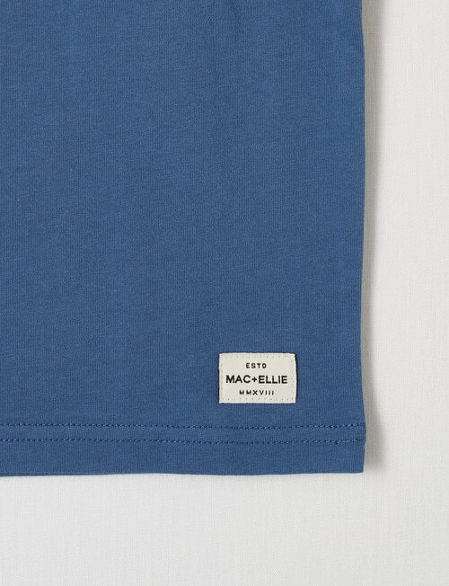 Mac & Ellie Short Sleeve Peace Tee, Blue product photo View 03 L