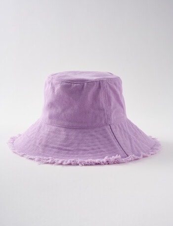 Switch Frayed Edge Bucket Hat, Lavender product photo