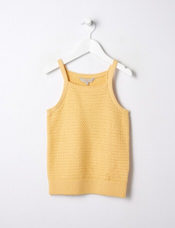 Switch Crochet Look Tank, Golden product photo