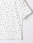 Switch Floral Short Sleeve Crop Rib Tee, Vanilla product photo View 02 S
