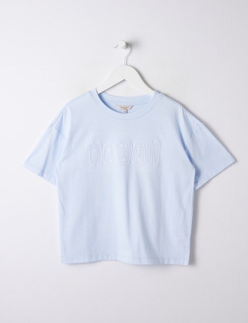 Switch Hawaii Short Sleeve Boxy Tee, Light-Blue product photo View 02 L