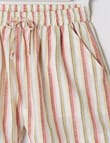 Switch Linen Blend Shorts, Vanilla Stripe product photo View 02 S