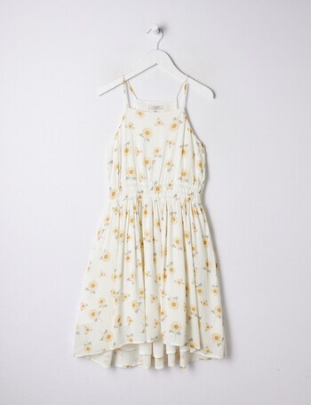 Switch Sunflower Shirred Waist Dress, Vanilla product photo