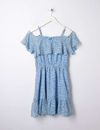 Switch Ditsy Floral Off Shoulder Dress, Cornflower product photo