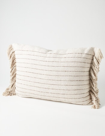 M&Co Palisade Woven Stripe Cushion, Grey product photo