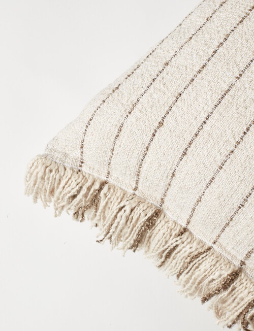 M&Co Palisade Woven Stripe Cushion, Grey product photo View 02 L