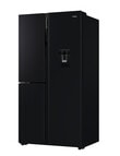 Haier 575L Three-Door Side by Side Fridge Freezer with Water Dispenser, Black, HRF575XHC product photo View 02 S