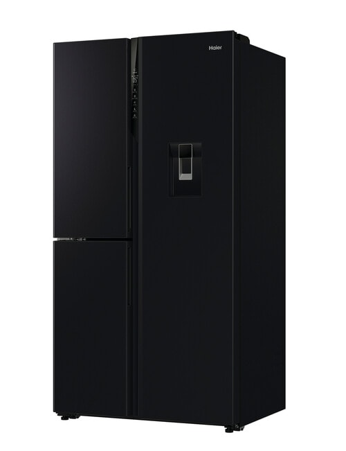 Haier 575L Three-Door Side by Side Fridge Freezer with Water Dispenser, Black, HRF575XHC product photo View 02 L