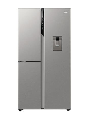Haier 575L Three-Door Side by Side Fridge Freezer with Water Dispenser, HRF575XHS product photo