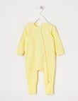 Teeny Weeny Rib Sleepsuit, Bright Yellow product photo