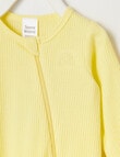Teeny Weeny Rib Sleepsuit, Bright Yellow product photo View 02 S