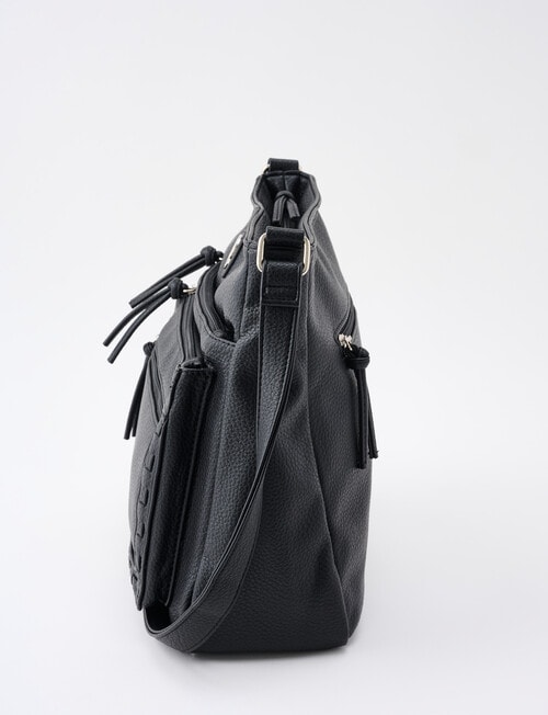 Boston + Bailey Zips Shoulder Bag, Black - Handbags