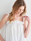 Zest Ruffle Linen Tank Top, White product photo View 04 S