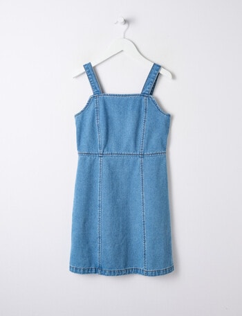 Switch Denim Dress, Mid Blue product photo