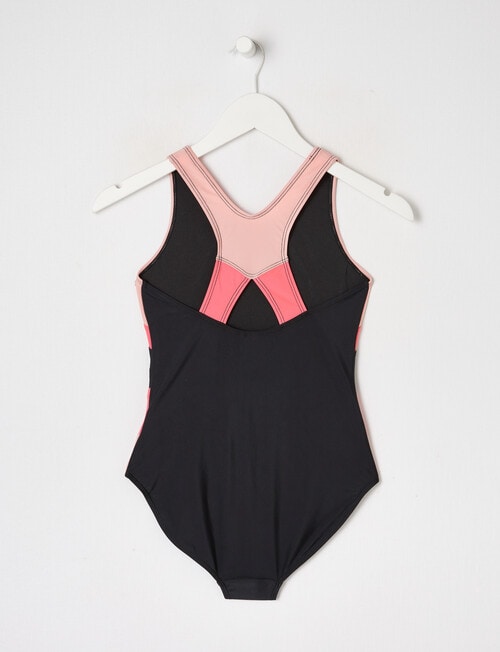 Wavetribe Sporty Colourblock Sleeveless Swimsuit, Black & Pink product photo View 02 L