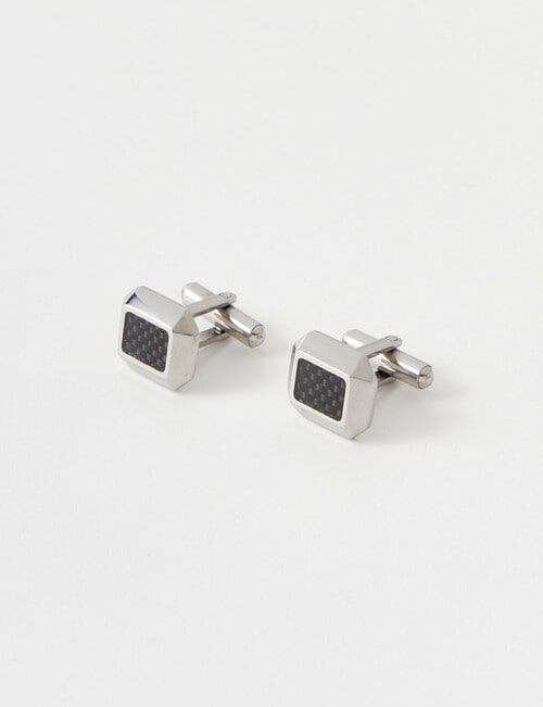 Laidlaw + Leeds Cufflinks, Carbon Silver product photo View 02 L