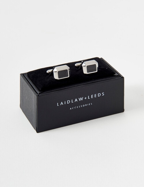 Laidlaw + Leeds Cufflinks, Carbon Silver product photo View 03 L
