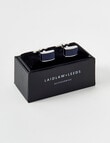 Laidlaw + Leeds Cufflinks, Silver Sapphire product photo View 03 S