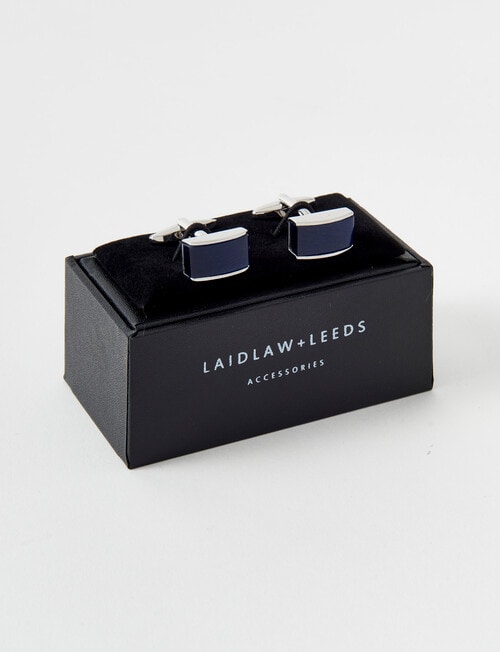 Laidlaw + Leeds Cufflinks, Silver Sapphire product photo View 03 L