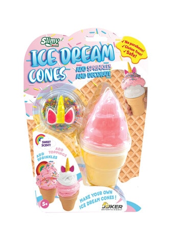 Slimy Ice-Dream Cone Set With Sprinkles, Assorted product photo